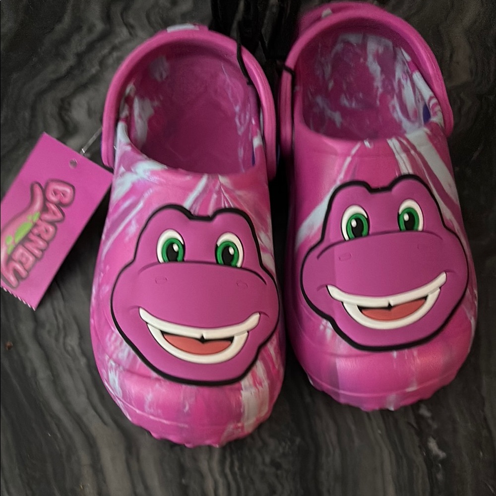 Barneys New York Pink Plush Slippers